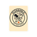 "CLEANABLE." Vinyl Decal mockup 1