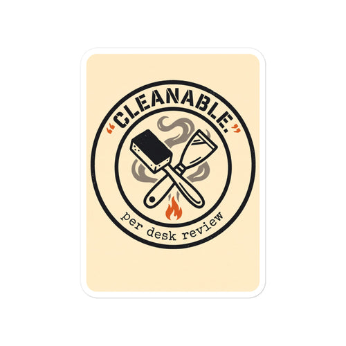 "CLEANABLE." Vinyl Decal mockup 1
