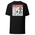 WHO OPENED THE ZIPPER DOOR? Tee back print