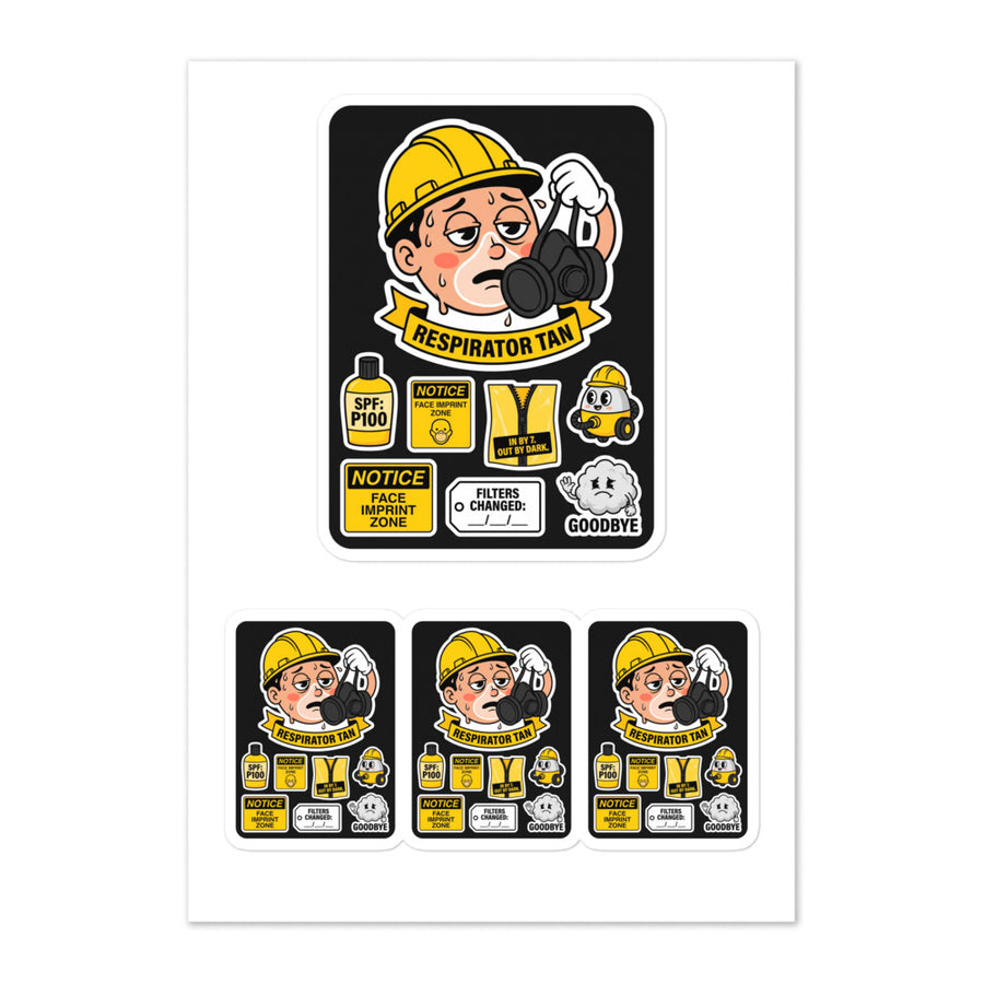 Respirator Tan Kiss-Cut Sticker Sheet