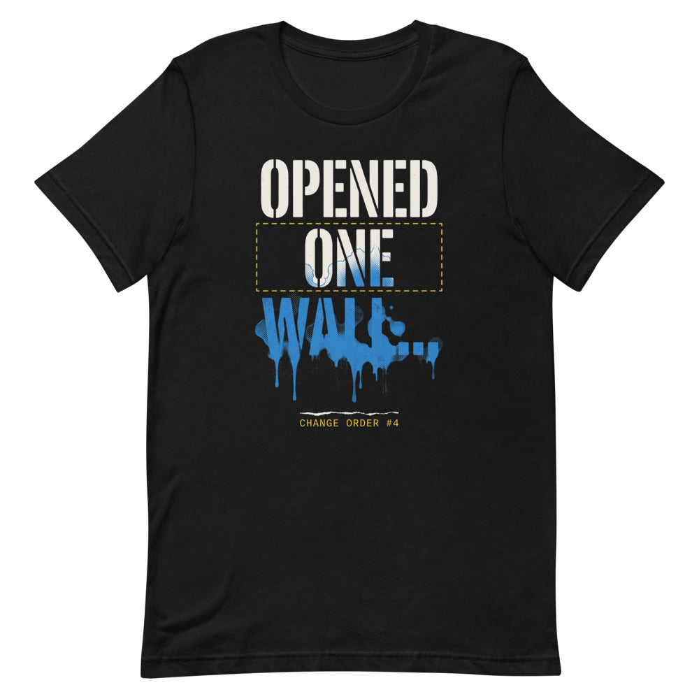 OPENED ONE WALL… Tee alternate view