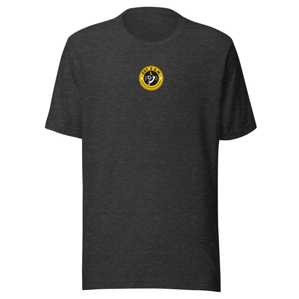 EST. 2 A.M. Tee front print