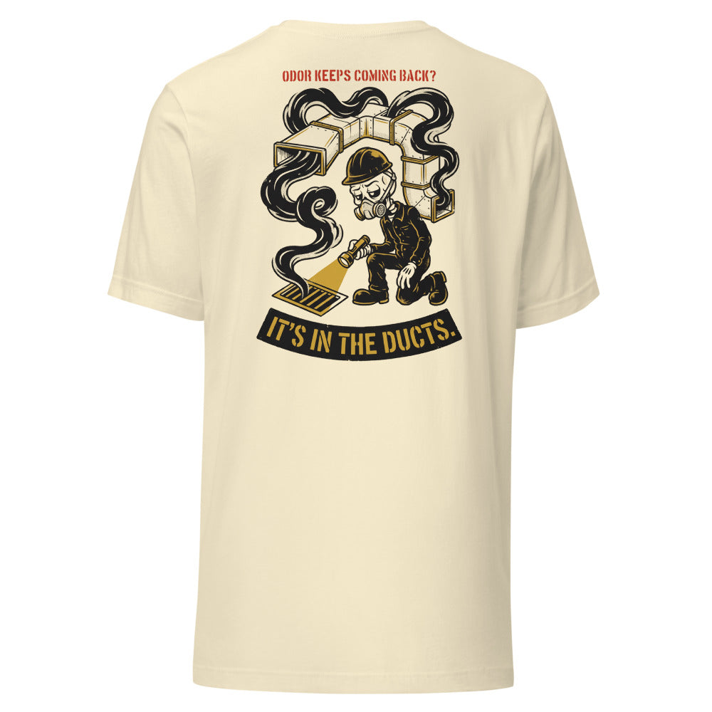 IT'S IN THE DUCTS. Tee back print