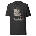 "CLEANABLE." Tee front print