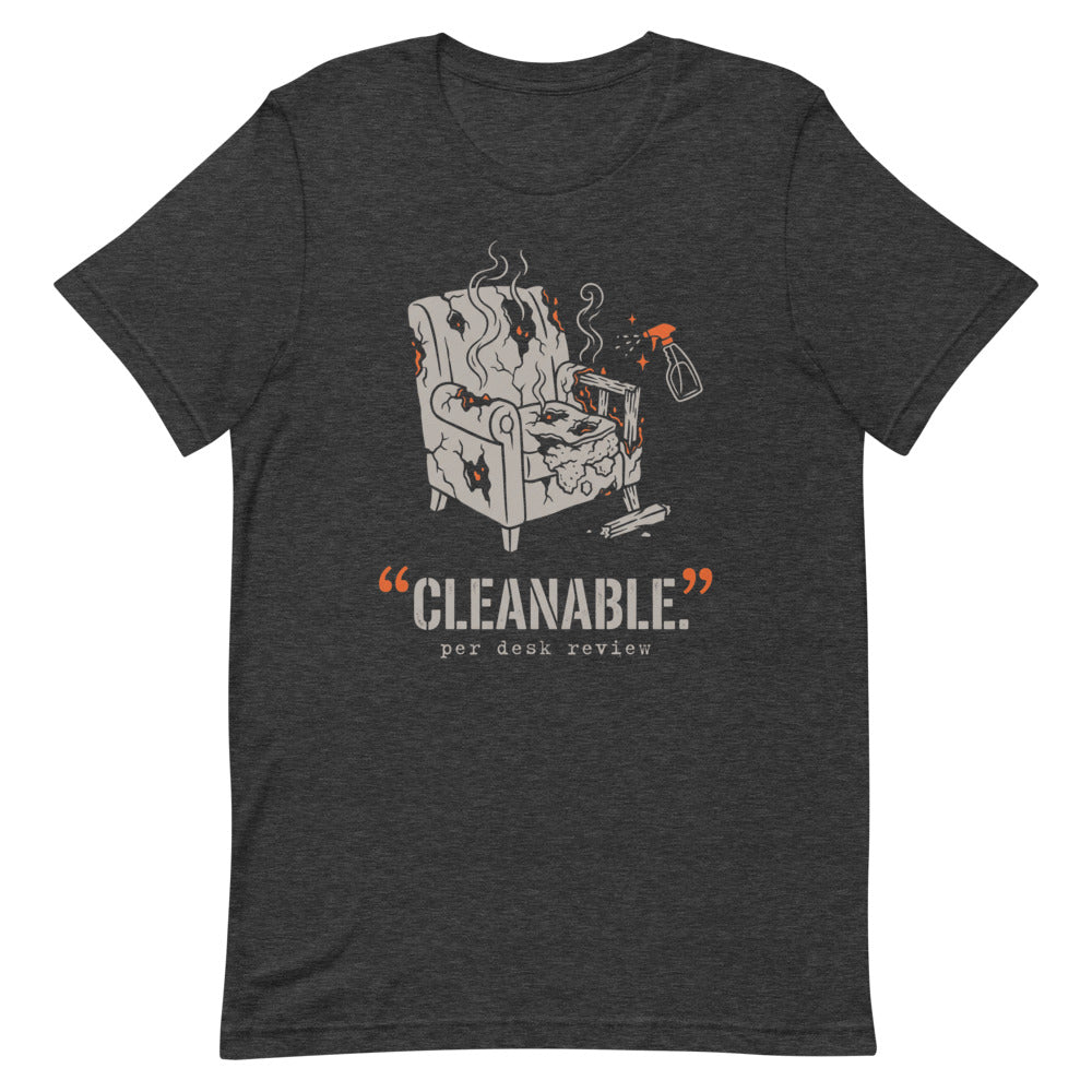 "CLEANABLE." Tee alternate view