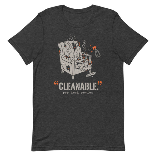 "CLEANABLE." Tee alternate view