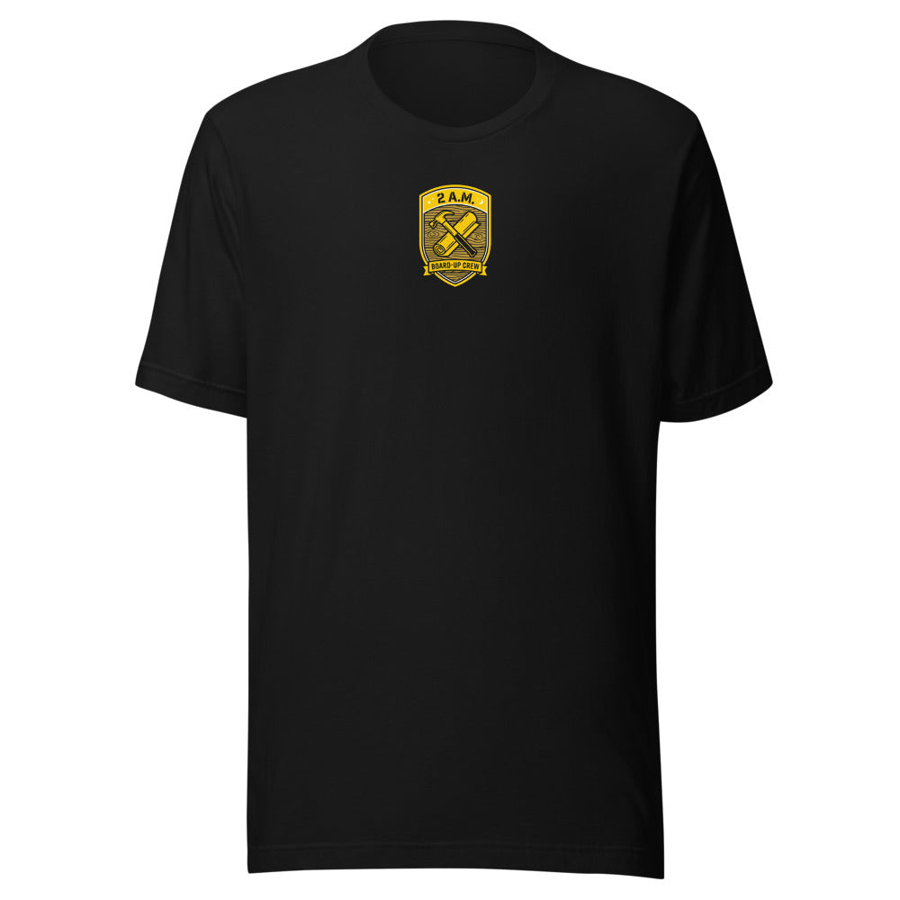 2 A.M. BOARD-UP CREW Tee front print