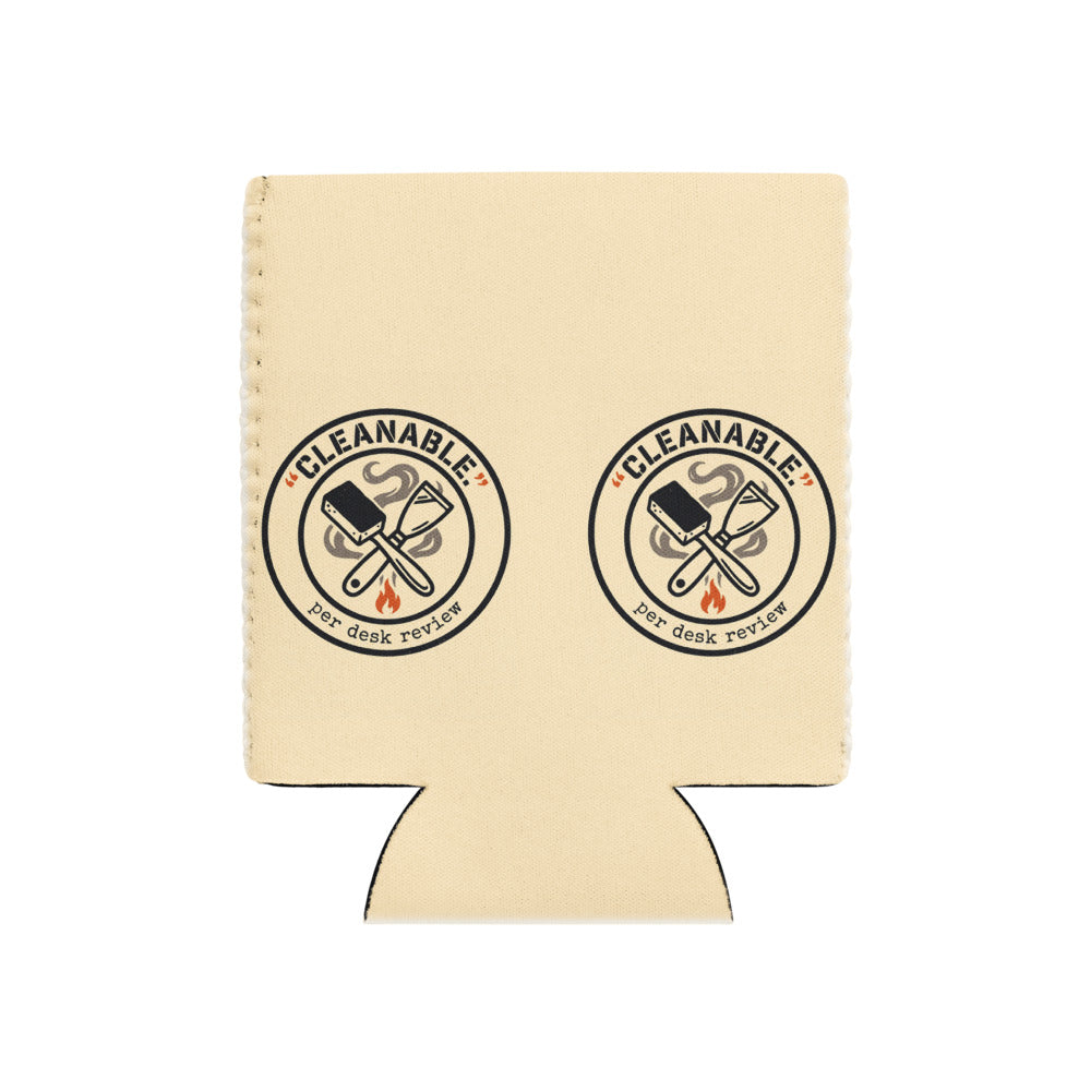 "CLEANABLE." Can Cooler mockup 1