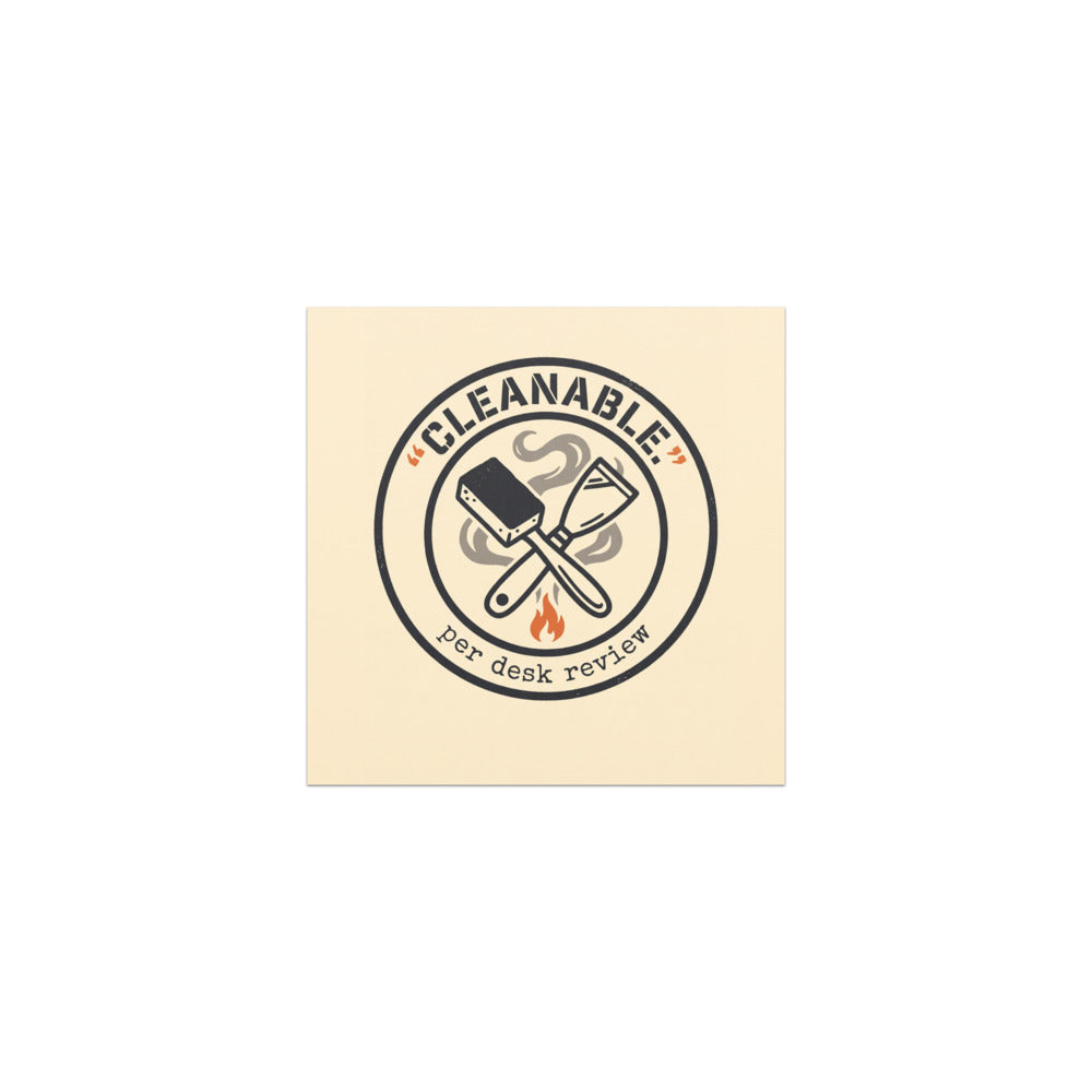 "CLEANABLE." Truck Magnet mockup 1