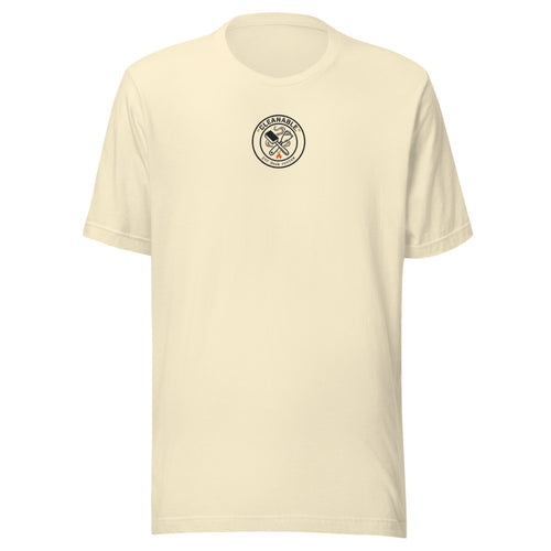 "CLEANABLE." Tee front print