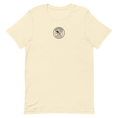 "CLEANABLE." Tee alternate view