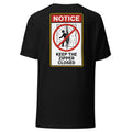 KEEP THE ZIPPER CLOSED Tee back print