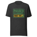 PASSED CLEARANCE. FIRST TRY. Tee front print